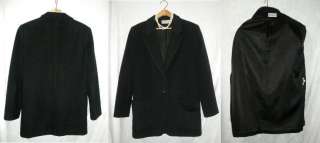 Black CASHMERE Jacket Blazer Womens 8 One Button Pockets from 