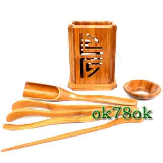 Bamboo New Hollow Six Pieces Tea Sets Accessory Big Size  