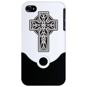  iPhone 4 or 4S Slider Case White Celtic Cross Everything 