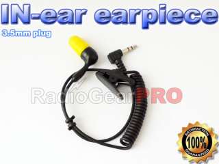 IN ear earpiece with 3.5MM plug for speaker mic PX 777  