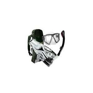   Fins Panoramic Purge Mask Dry Snorkel Set, with