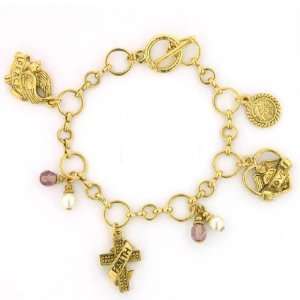    1928 Womens Bracelet, Faith, Love & Joy Charm Bracelet Jewelry