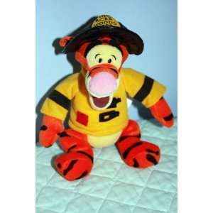 Tigger Fire Fighter 100 Acre Woods Fire Dept Stuffed Beanie Character 