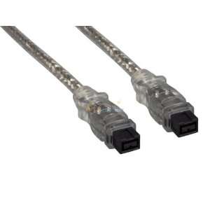  6ft IEEE 1394b FireWire 800 9 pin to 9 pin, Clear 