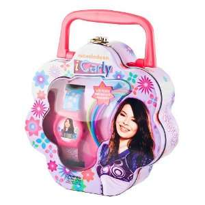  iCarly Flower Tin Watch Set   Includes LCD Watch and 4 
