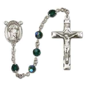  St. Aedan of Ferns Emerald Rosary Jewelry