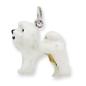  Bichon Frise Charm in Sterling Silver Jewelry
