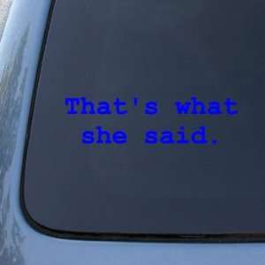 THATS WHAT SHE SAID   The Office   Vinyl Car Decal Sticker #1676 