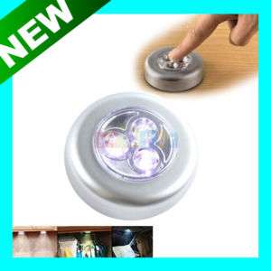 New 3 LED Light Battery Powered Stick Tap Touch Light  
