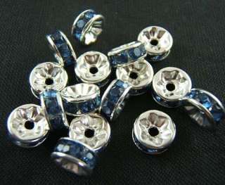 30pcs silver plated Acrylic bead caps 8mm P0342A  