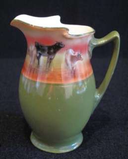Royal Bayreuth Pitcher ~ Creamer With Cattle  