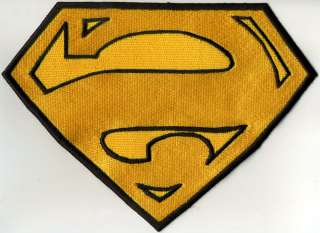 7x10 Large Superman Bizarro Cape Yellow & Black Patch  