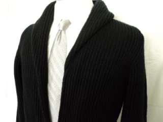 NWT $2400 THOM BROWNE BLACK FLEECE 100%Cashmere Black Cardigan SWEATER 