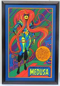 MEDUSA THIRD EYE FRAMED Poster 1971 Black Light Marvelmania  