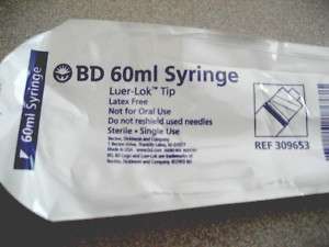 BD 2 oz. / 60 ml Luer Lok tip Syringe   