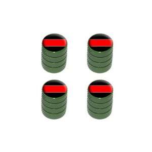  Thin Red Line   Firemen Tire Rim Valve Stem Caps   Green 