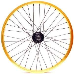   Double Shot Rear BMX Bike Wheel   14mm   Matte Gold