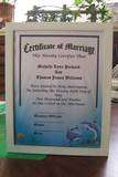 Beach Wedding Marriage Certificate Ocean Dolphin Palm  