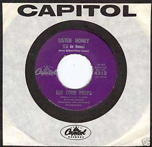 The Four Preps 45 Listen Honey /Down By the Station  