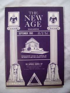 The New Age Magazine Scottish Rite Freemasonry Sep 1963  