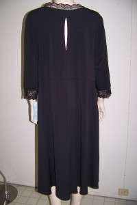 LONDON TIMES 20W BLACK TWIST BUST LACE OCCASION DRESS 20W NWT $99 