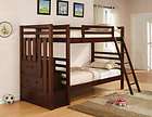 terrific twin storage youth bunk bed stairway chest bedroom furniture