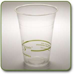  16 Oz. PLA Clear Corn Plastic Biodegradable Cold Cup (Case 