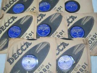 lot of 8 ANDY KIRK & THE CLOUDS OF JOY 78 RPM RECORDS  