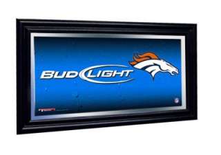 Denver Broncos Bud Light Beer NFL Framed Mirror  