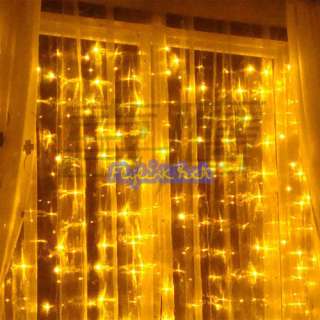 DC300 110V 300 Led Curtain light String fr Wedding Christmas Home 