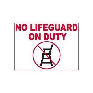  Sign No Lifeguard On Duty 7209Wd2418E