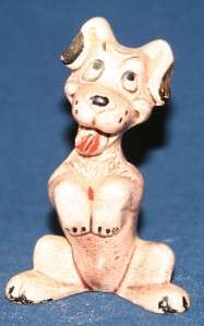 Vintage Goofy Begging Dog Figurine Begging USA Pottery  