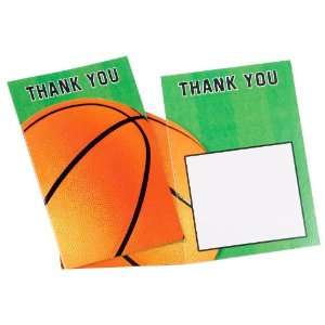  Lets Party By Amscan Basketball Fan   Thank You Notes 