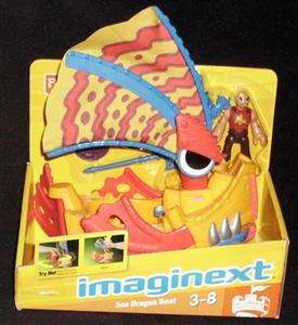 New Imaginext Sea Dragon Viking Boat & Figure NIB Fisher Price Mattel 