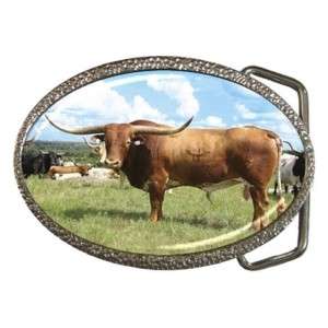 Longhorn Cattle Rancher Texas Belt Buckle New  