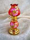 dollhouse doll house miniature ELECTRIC RED VICTORIAN TABLE LAMP