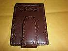 RALPH LAUREN POLO MAGNETIC CARD CASE MONEY CLIP BROWN NEW IN BOX