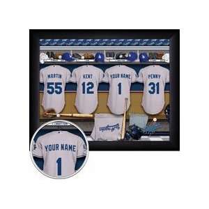 Los Angeles Dodgers MLB Customized Locker Room 11 x 14 Photograph 