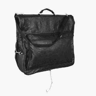   Club PL 4043   Patchwork Leather 43 Inch Garment Bag   Black Sports