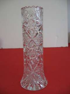 American Brilliant Cut Glass 8 Vase   unknown pattern   ABP  