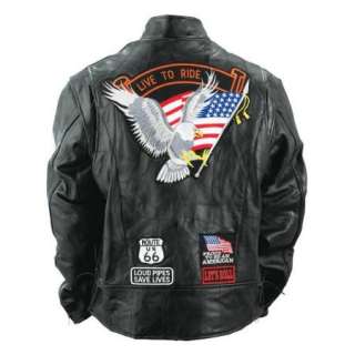   design genuine buffalo leather motorcycle jacket new multiple patches