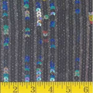  54 Wide Sequin Stripes Black Fabric By The Yard Arts 