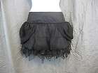 Rare Lip Service Black Swept Away Silk Gothic Skirt S