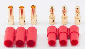 5MM 3 Wire Bullet Connector Plug Housing Set 4 Motor  