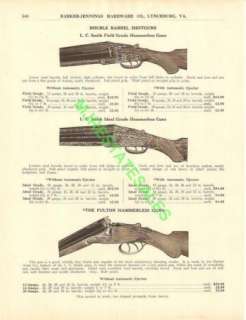1917 Fulton L.C. Smith Double Barrel Shotgun Ad  