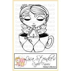   Shhh Dont Tell Coffee Fairy Unmounted Rubber Stamp 