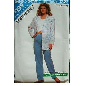 MISSES SHIRT, TOP & PANTS SIZE A 6 8 10 12 14 SEE & SEW BY BUTTERICK 