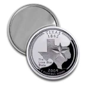  TEXAS State Quarter Mint Image 2.25 inch Pocket Mirror 