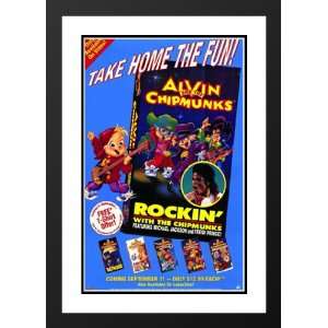 Rockin With the Chipmunks 32x45 Framed and Double Matted Movie Poster