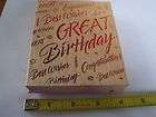   rubber stamp BACKGROUND   SUPER GREAT BIRTHDAY   4 X 5 CANDLE GREETING
